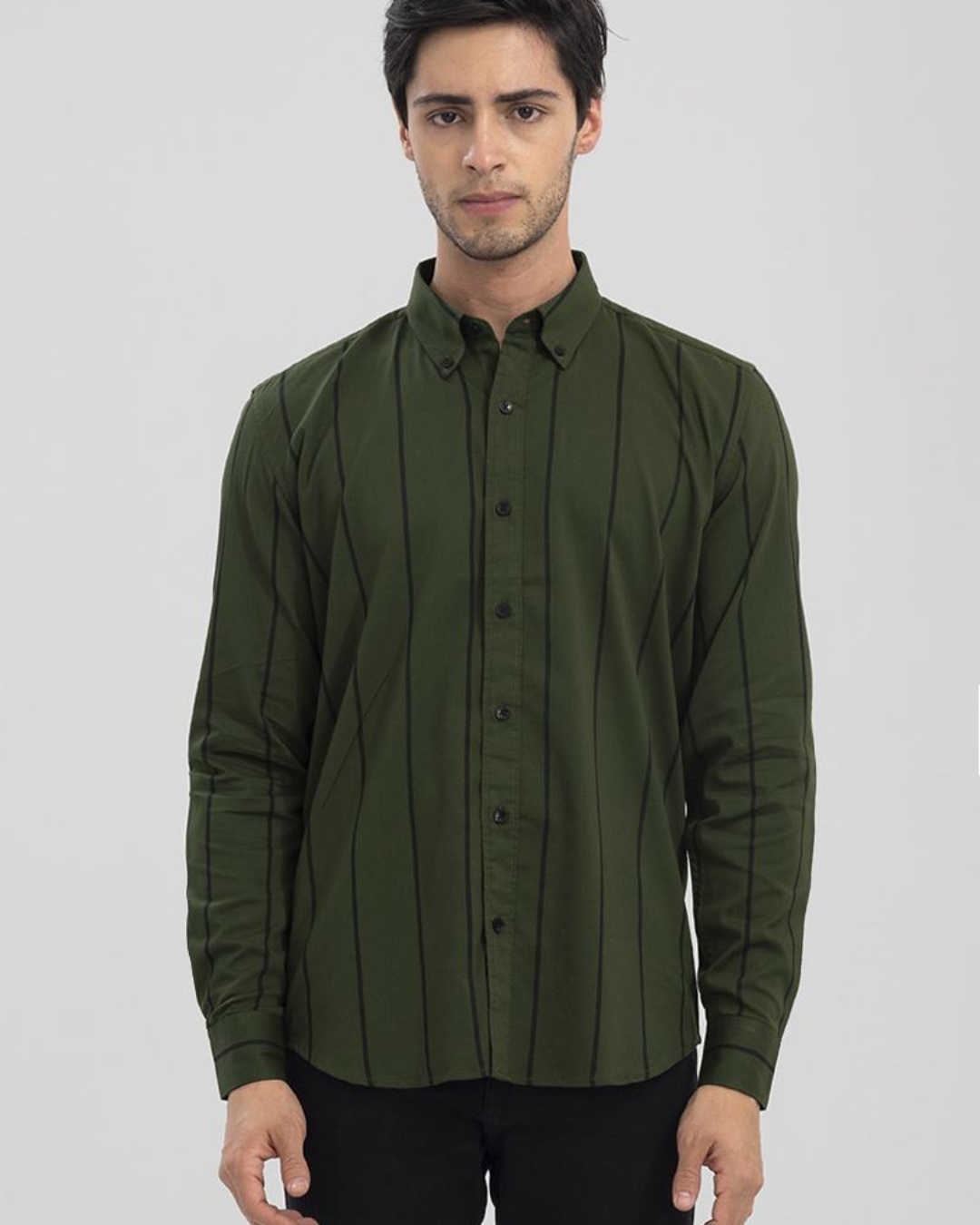 Grass Green & White Breton Striped Number 3 T Shirt main image 1