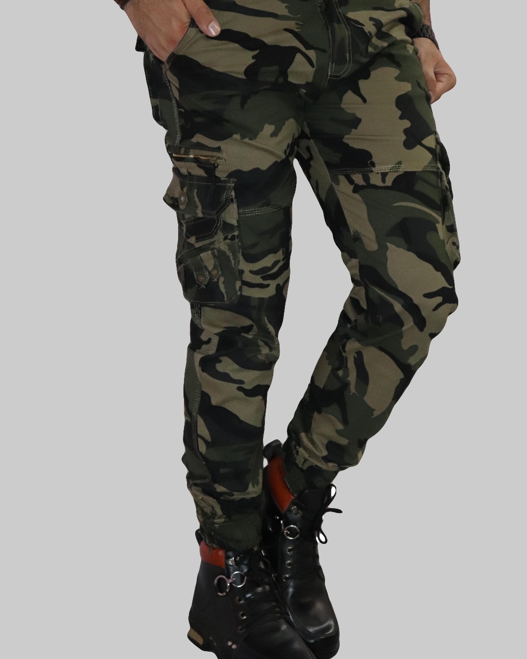 Buy Flying Machine Slim Tapered Fit Camouflage Print Trousers - NNNOW.com