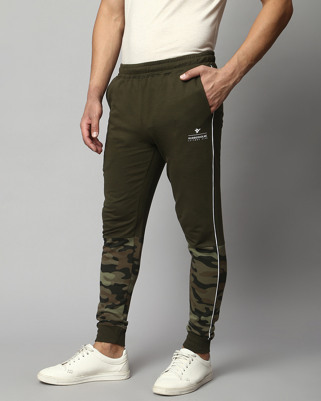 Blue Camoflage Print Men's Joggers main image 0