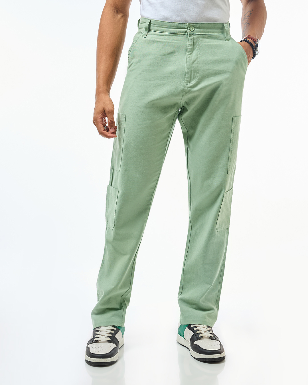 Shop Men's Green Cargo Pant-Back