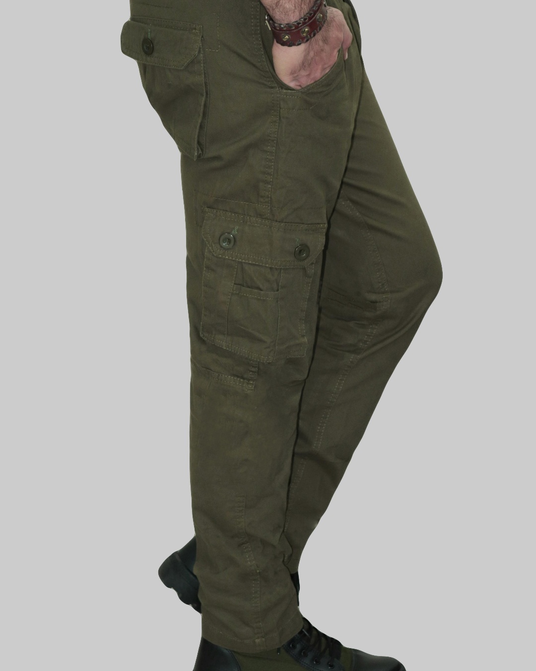 Shop Men's Green Cargo Pants-Back