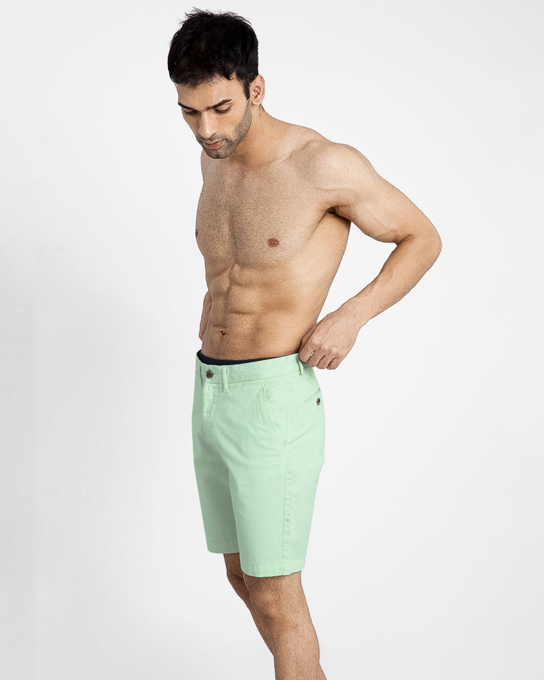 Shop Men's Green Chino Shorts-Back