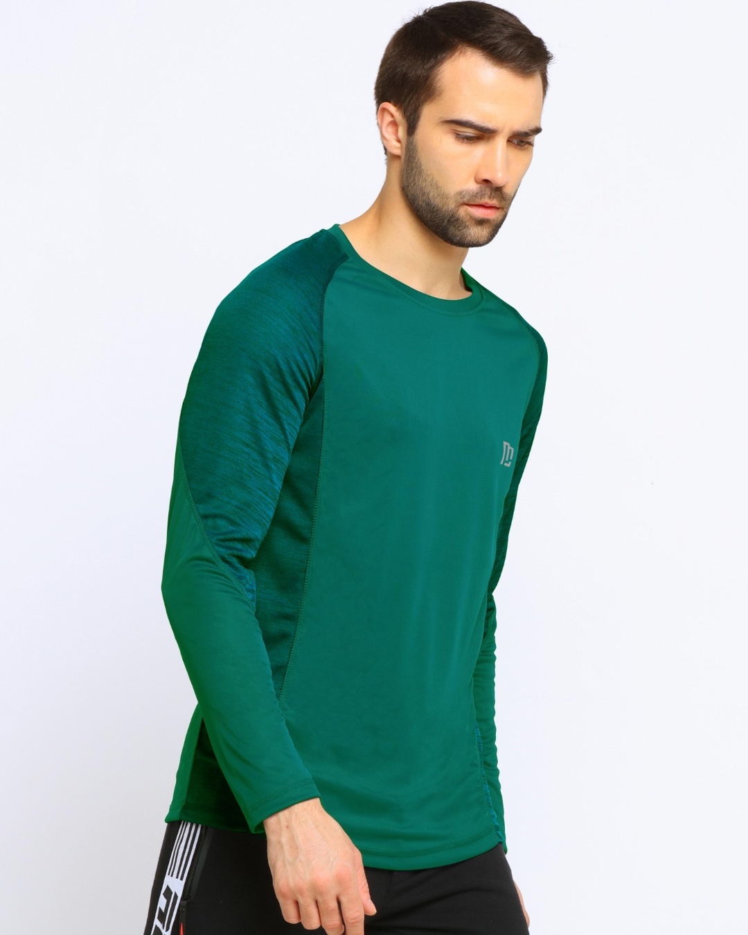 Buy Men's Green Color Block Slim Fit T-shirt for Men Green Online at ...