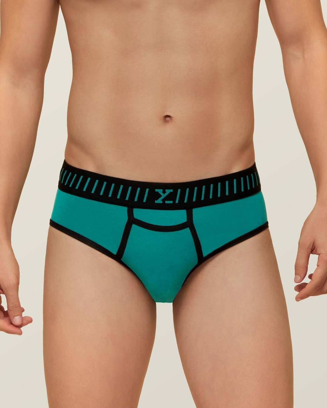Shop Pack of 3 Men's Green Vibe Antimicrobial Micro Modal Briefs-Back