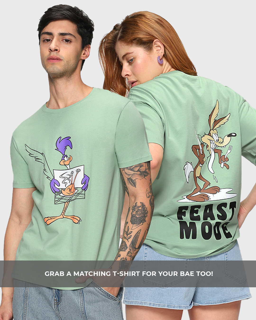 Shop Men's Green Feast Mode Graphic Printed T-shirt-Back