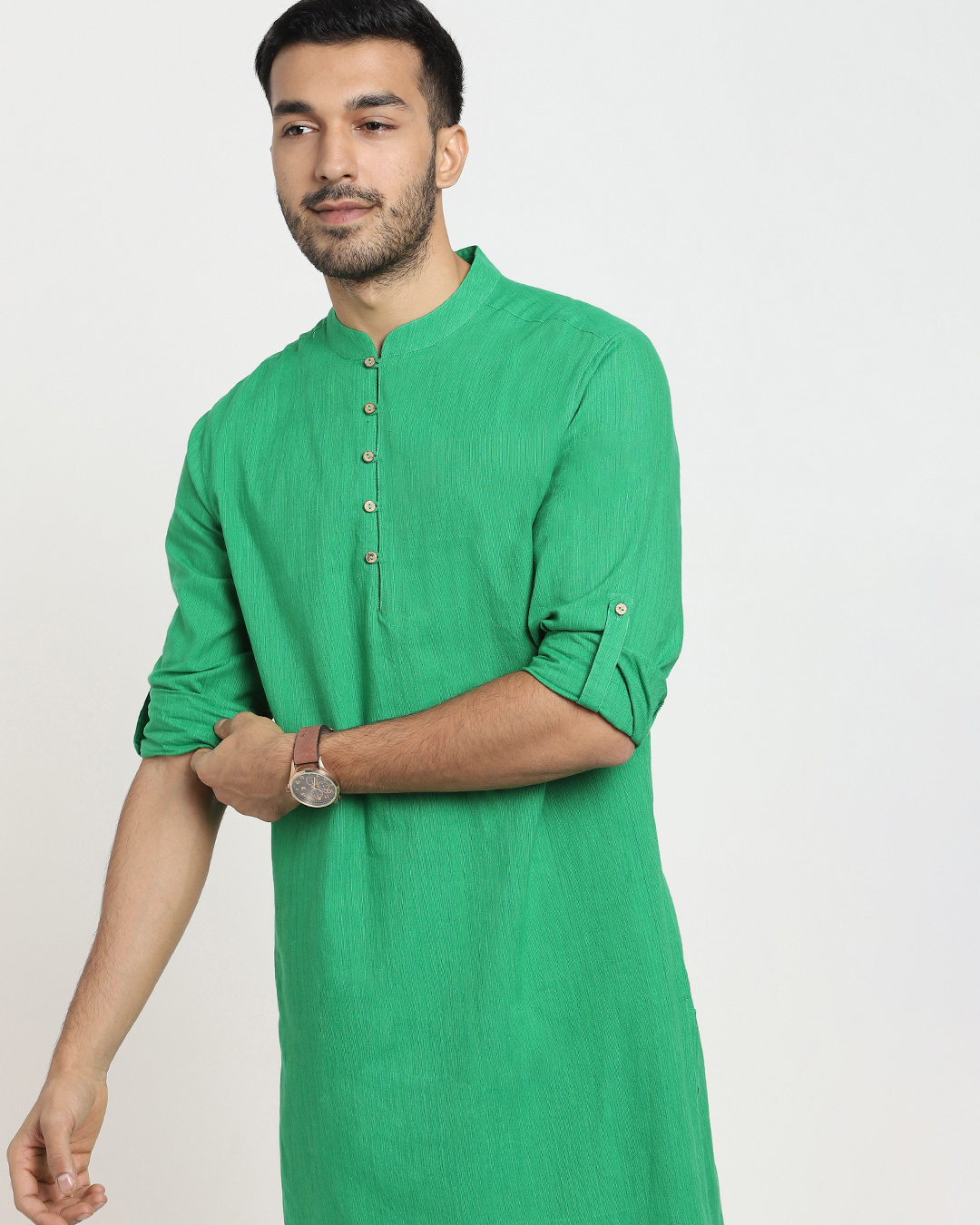 Buy Men's Green Festive Relaxed Fit Kurta Online at Bewakoof