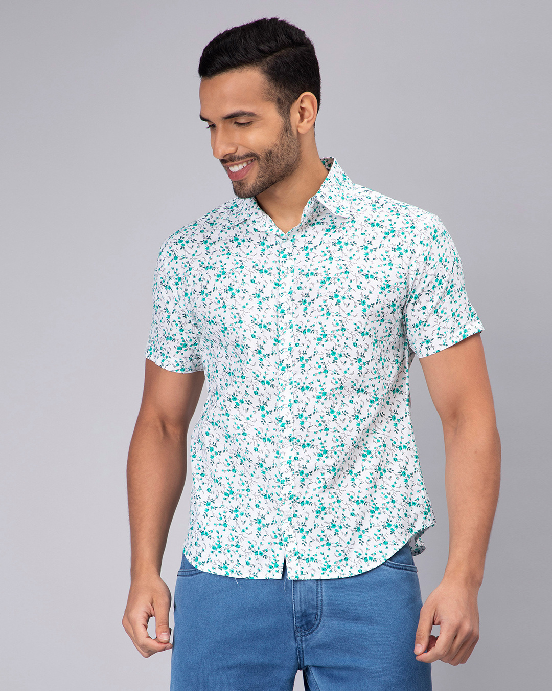 Green Printed Shirt