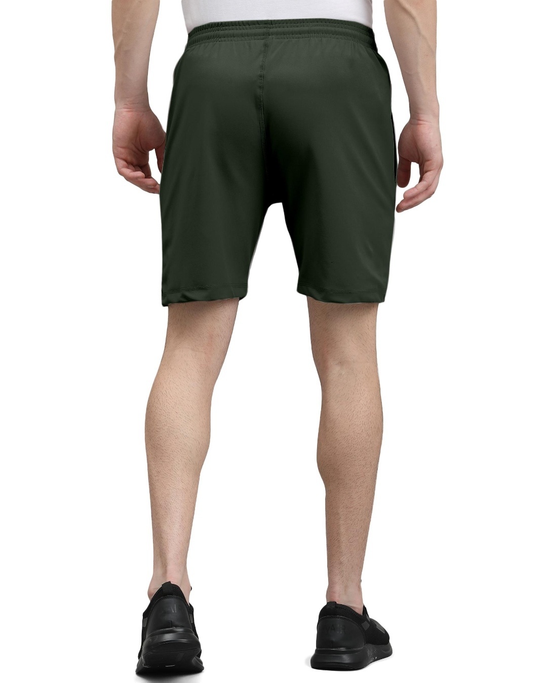 Shop Men's Green Graphic Printed Shorts-Back