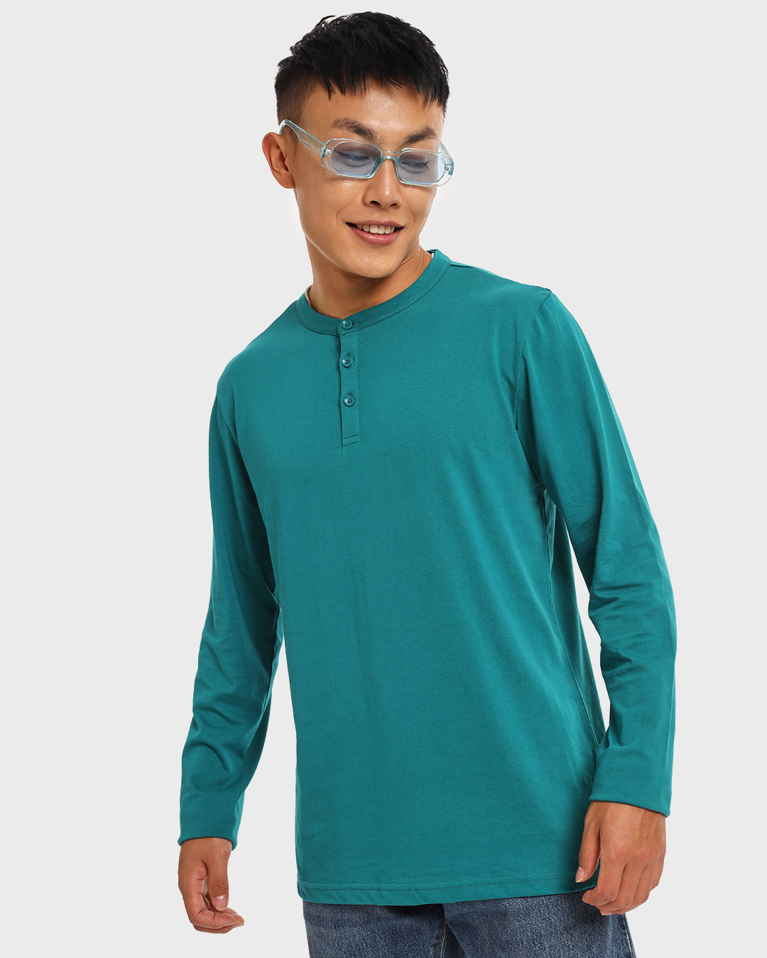 Buy Men's Green Henley Tshirt Online at Bewakoof