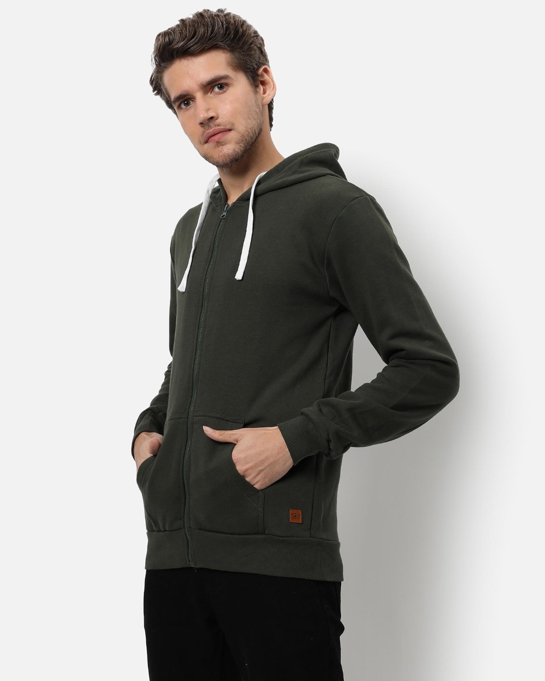 Shop Men's Green Hooded Sweatshirt-Back