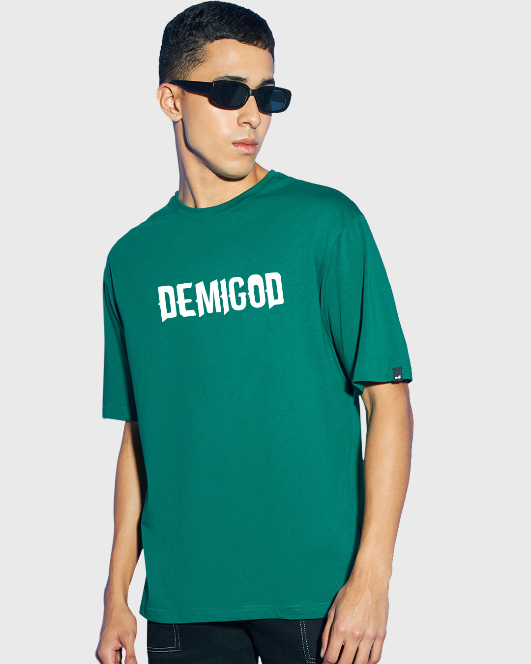 Shop Men's Green Immortal Graphic Printed Oversized T-shirt-Back