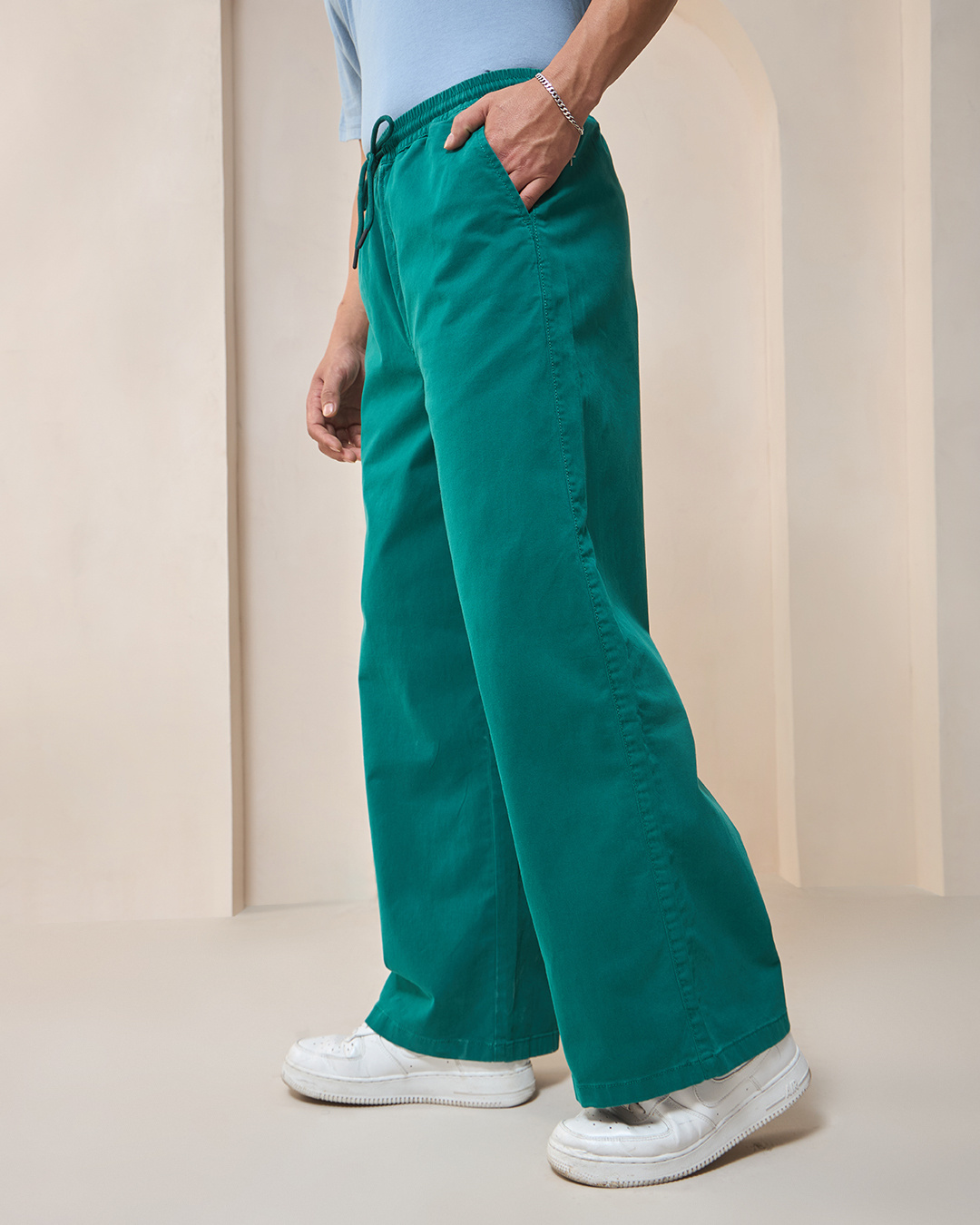 Shop Men's Green Casual Pants-Back