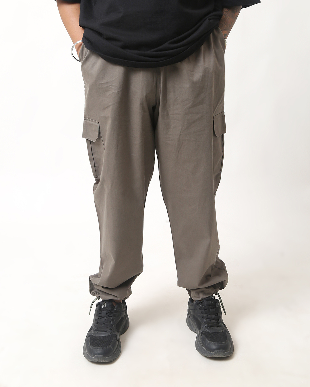 Ctreela Classic Cargo Sweatpants Men, Loose Casual Work Pants