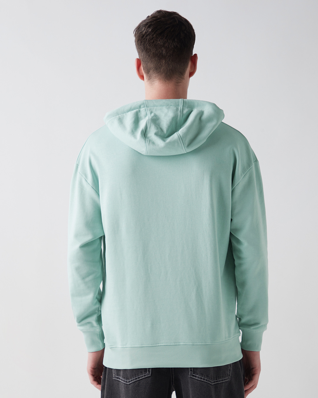 Shop Men's Green Oversized Hoodies-Back