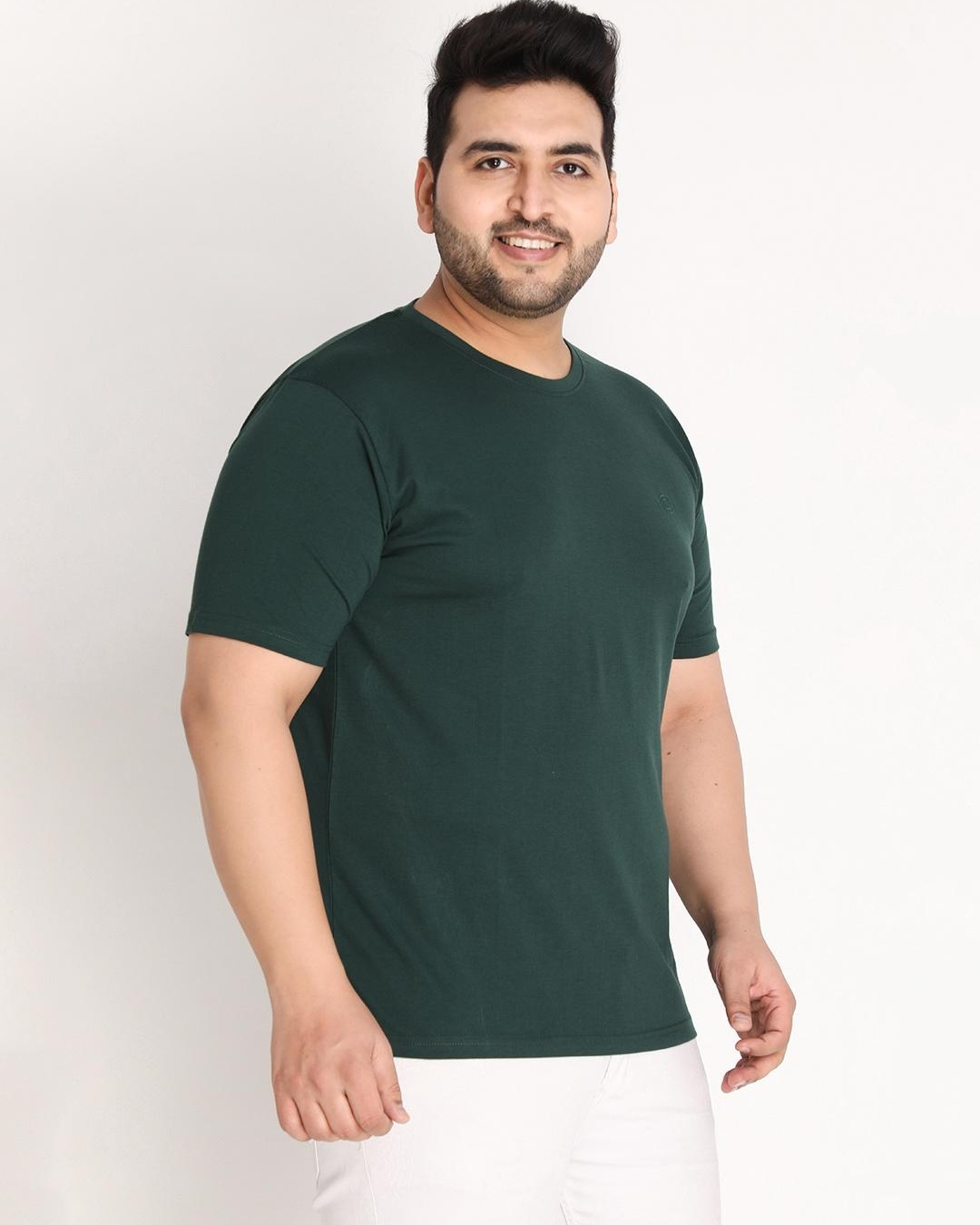 Shop Men's Green Plus Size T-shirt-Back
