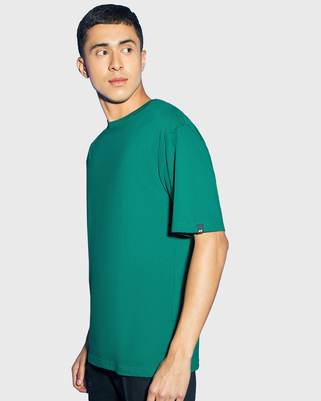 Shop Men's Green Oversized T-shirt-Back