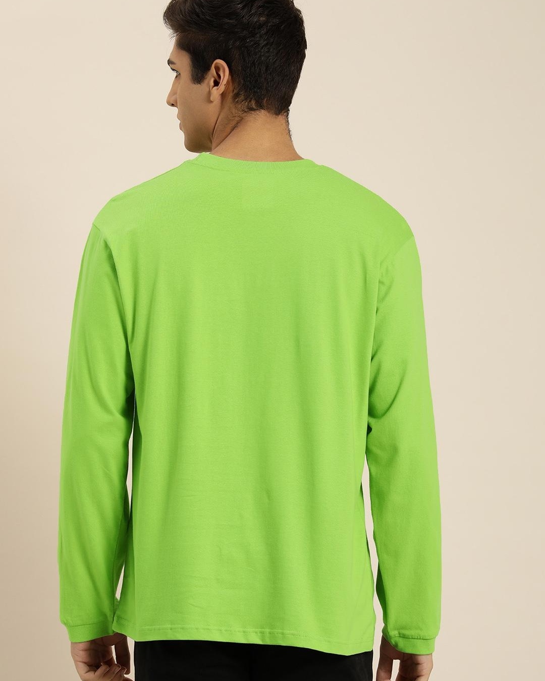 Shop Men's Green Oversized T-shirt-Back