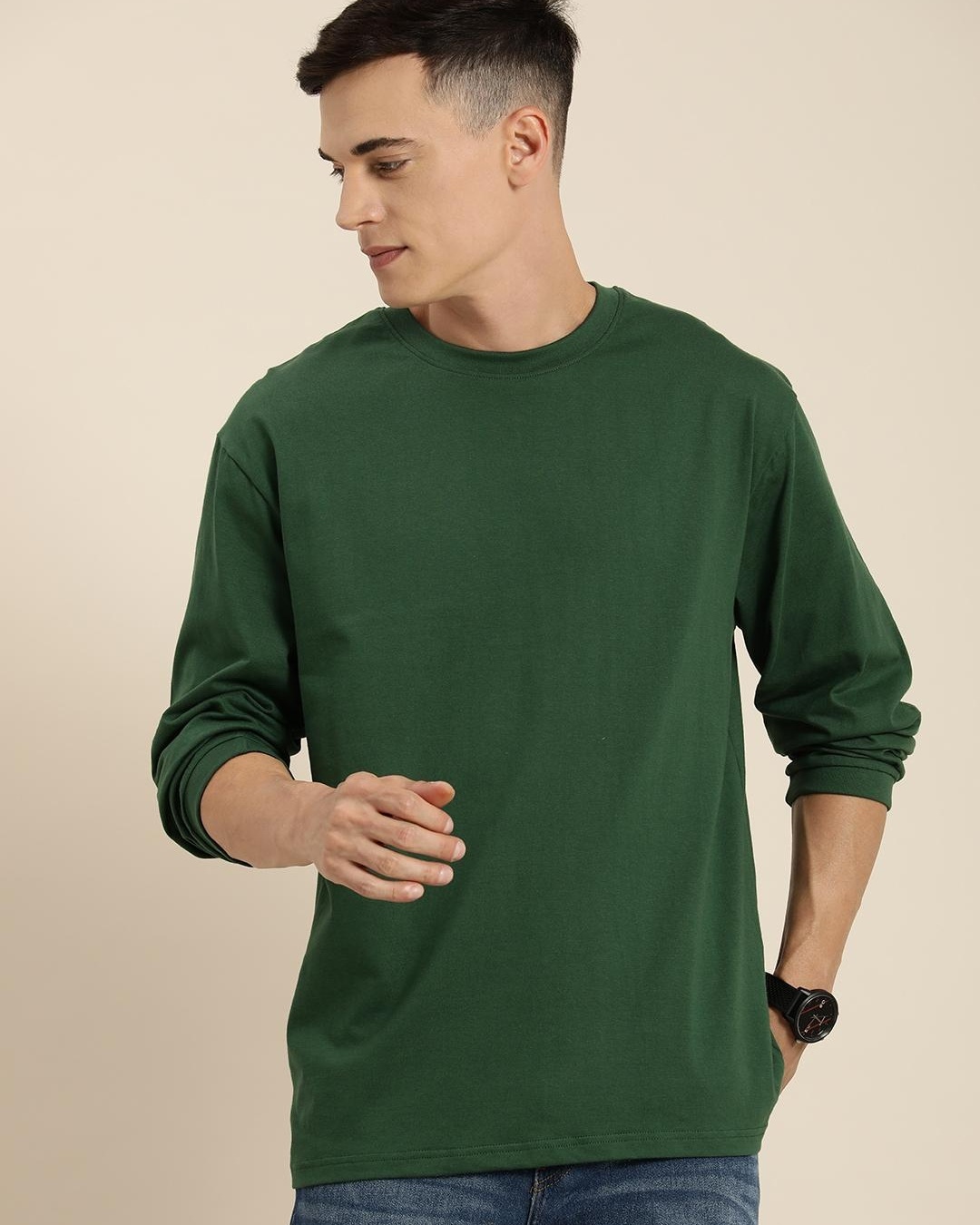 Buy Men's Green Oversized T-shirt Online at Bewakoof