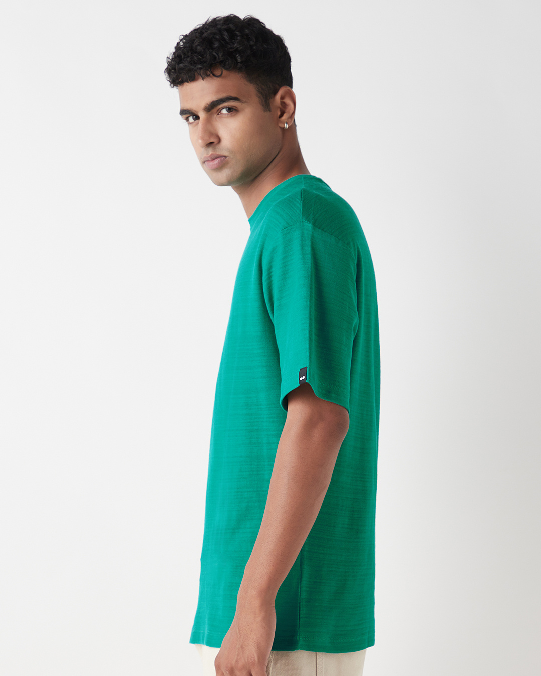 Shop Men's Green Oversized T-shirt-Back