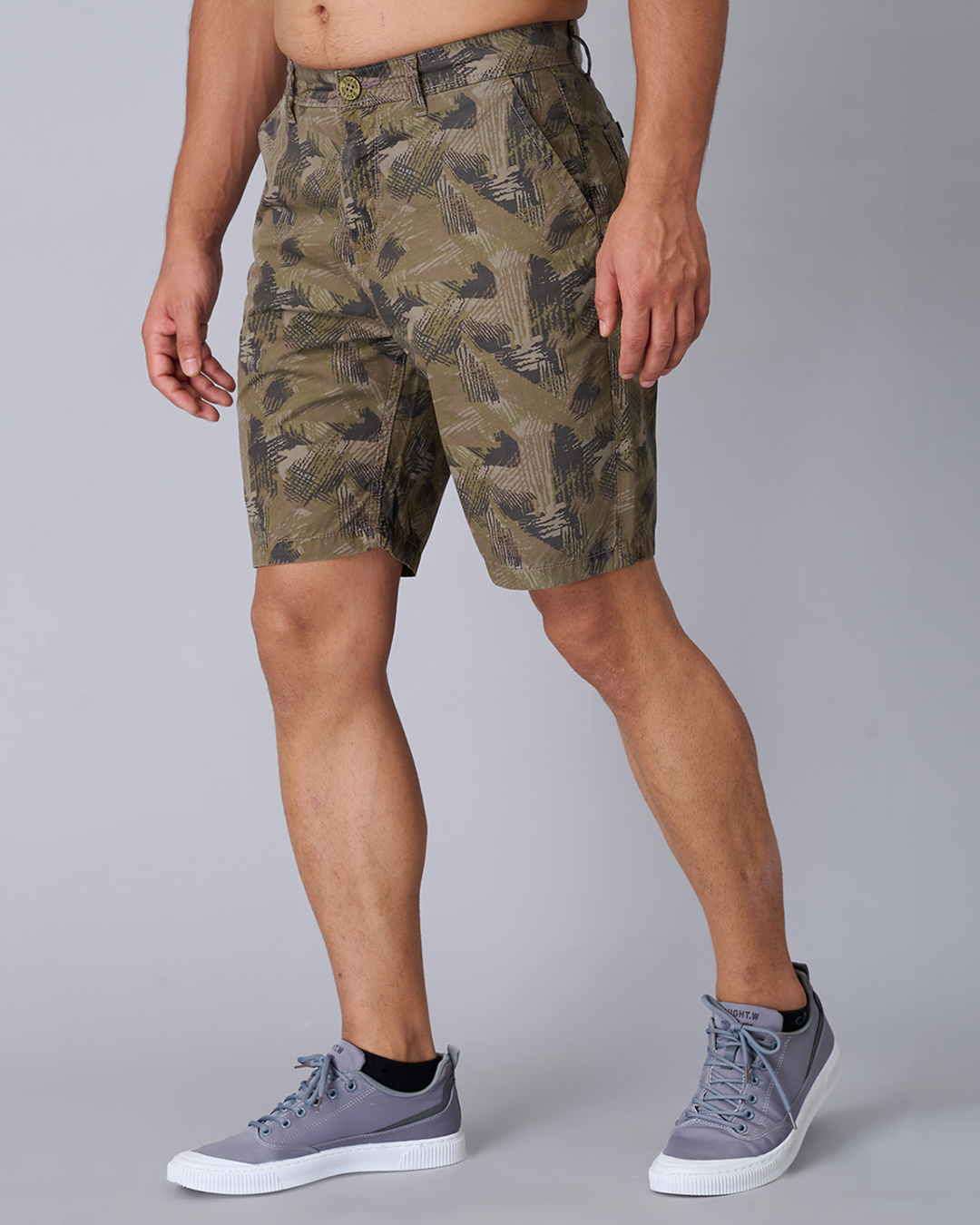 Buy Men's Green Printed Slim Fit Shorts Online at Bewakoof