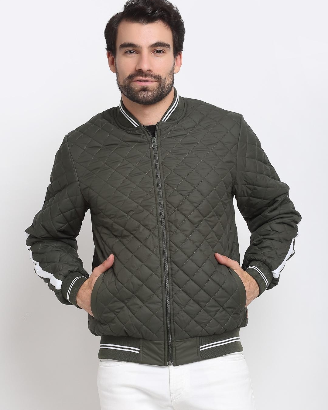 Buy Men's Green Puffer Jacket for Men Green Online at Bewakoof