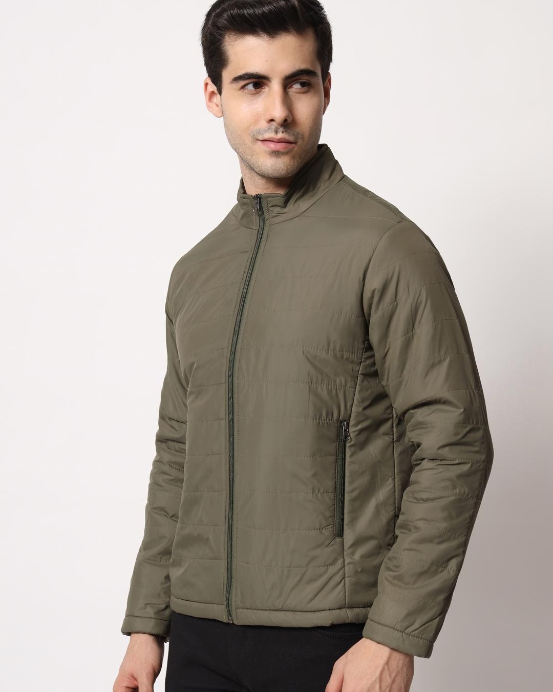 Buy Men's Green Puffer Jacket Online at Bewakoof