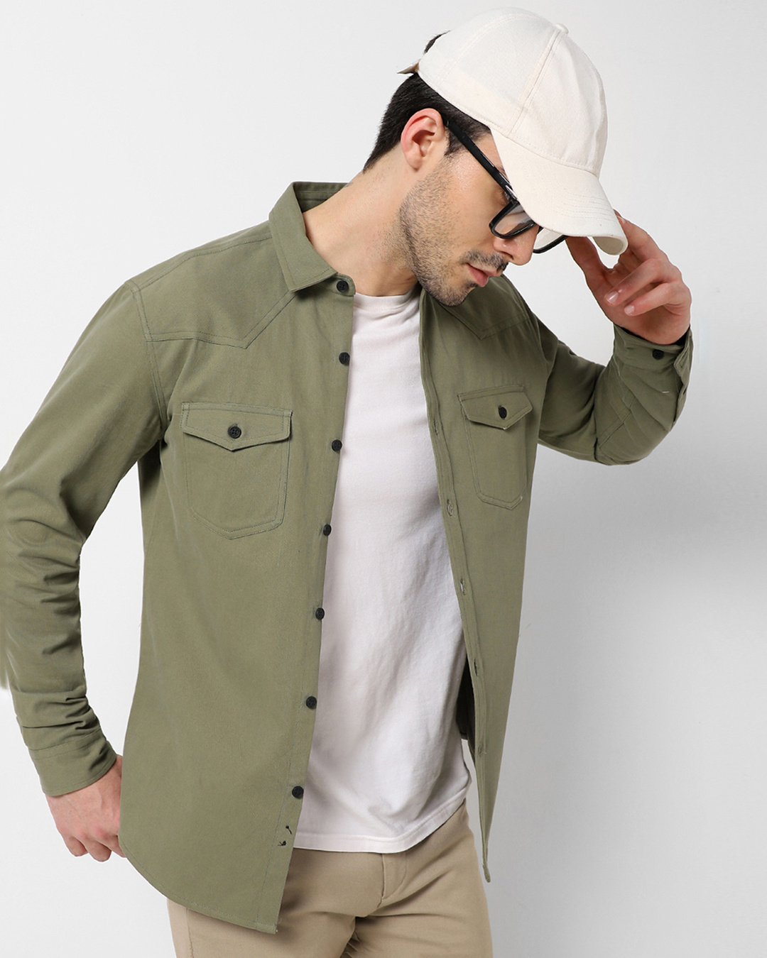 Buy Men's Green Shirt Online at Bewakoof