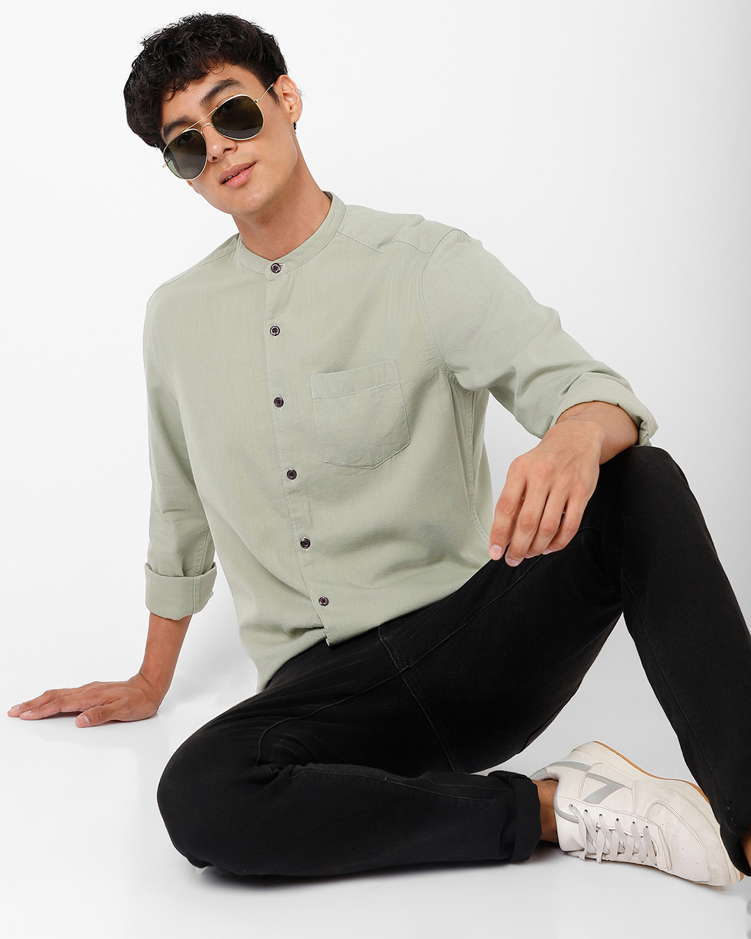 Buy Men's Green Shirt Online at Bewakoof