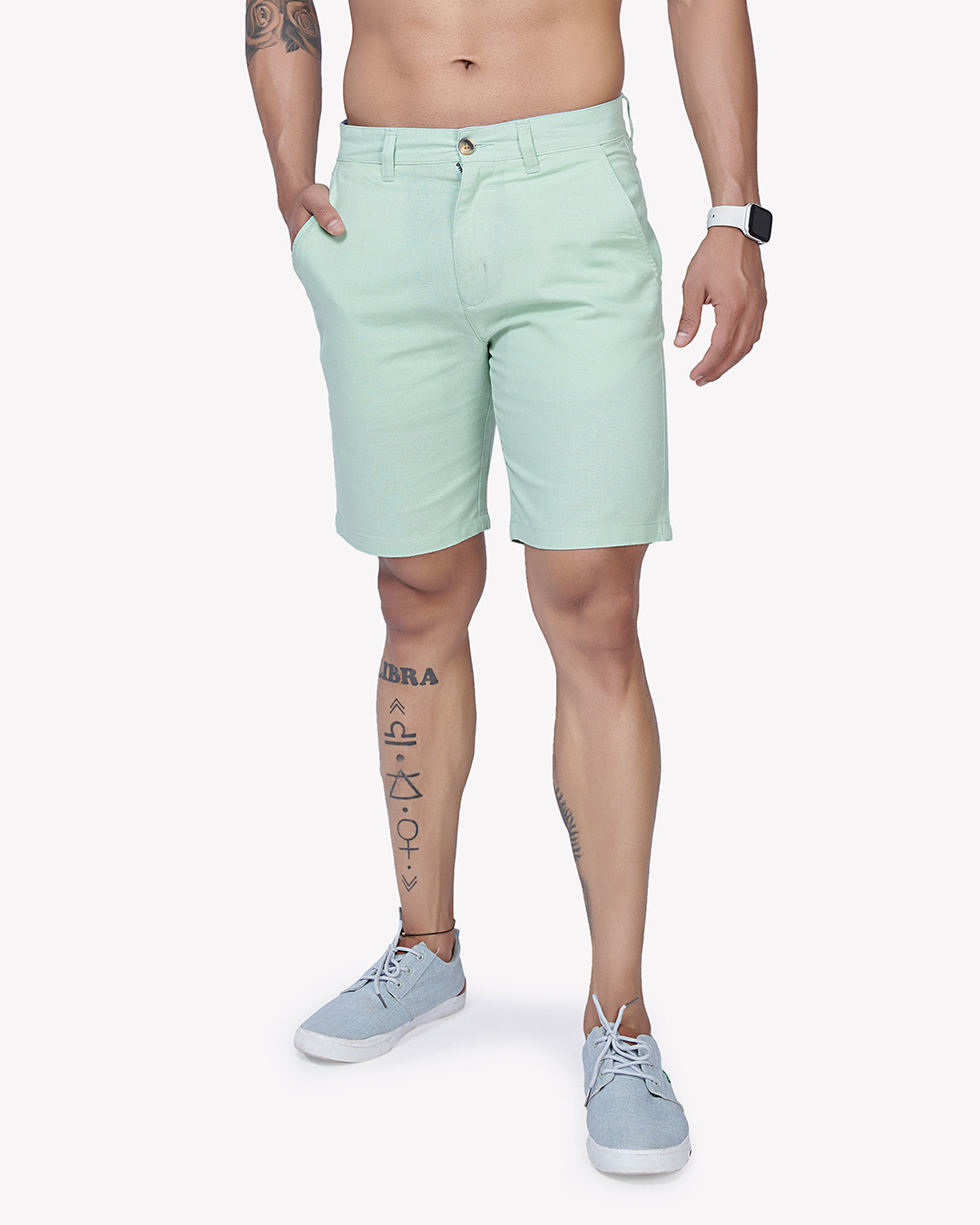 Shop Men's Green Shorts-Back