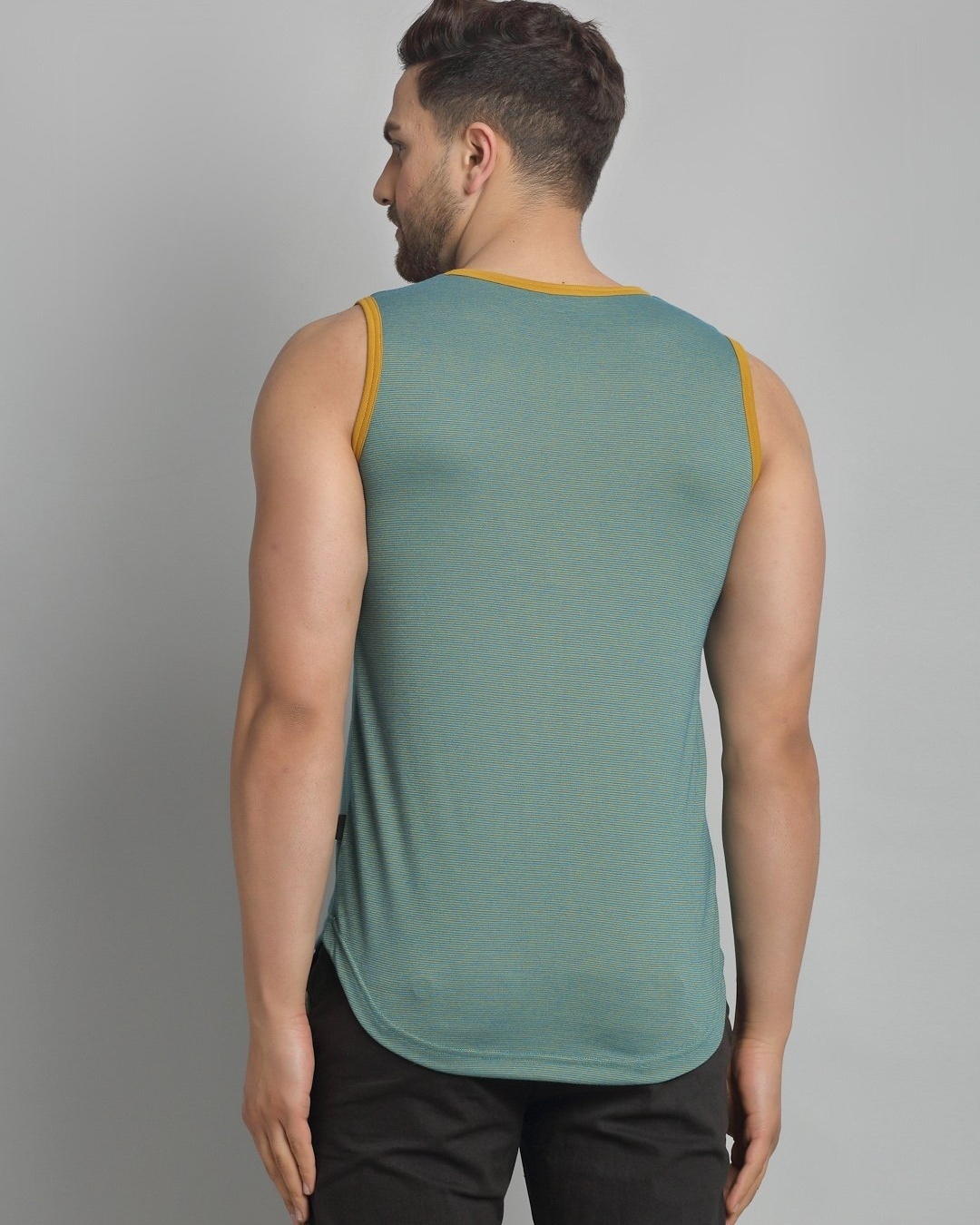 Shop Men's Green Slim Fit T-shirt-Back