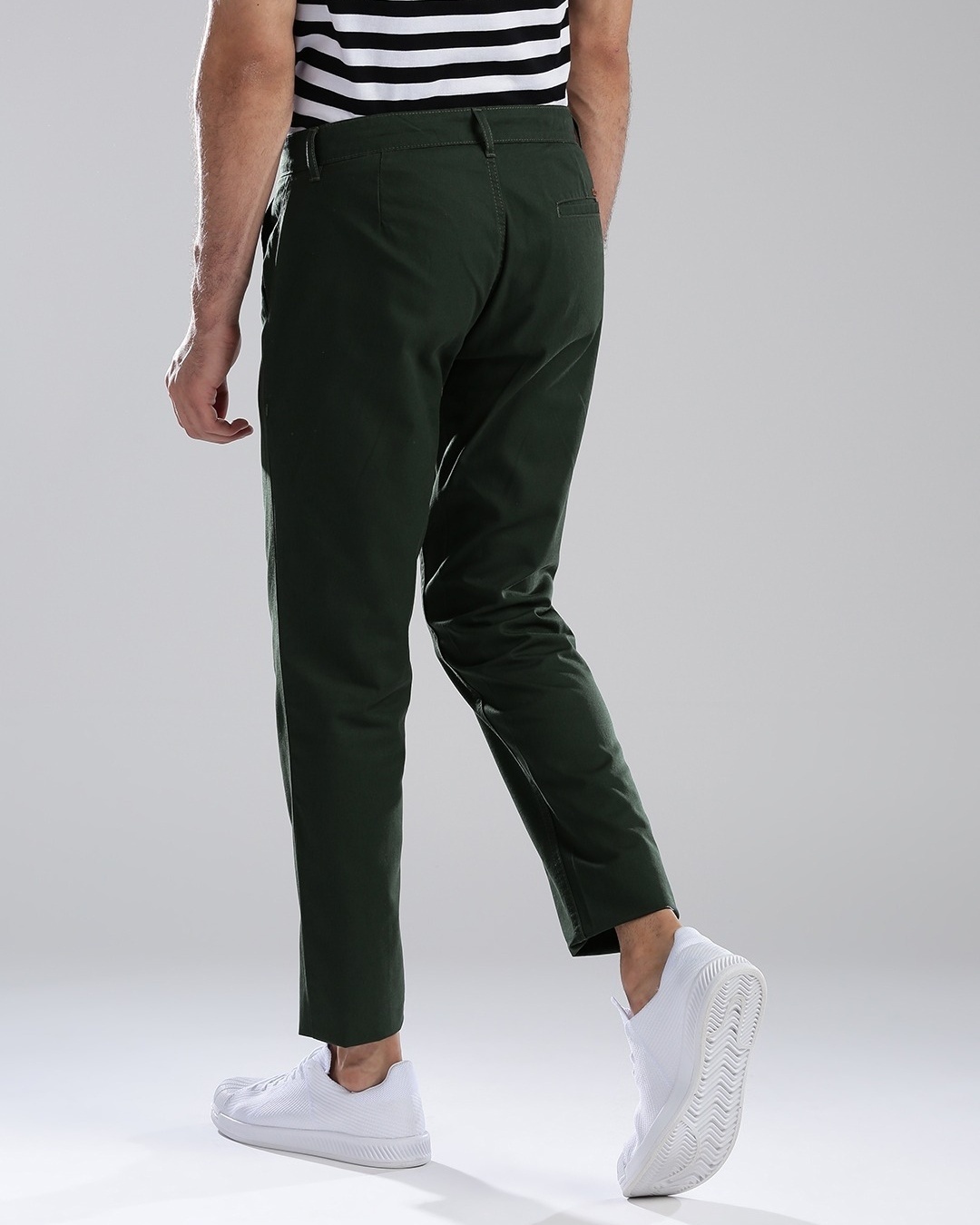 Shop Men's Green Slim Fit Chinos-Back