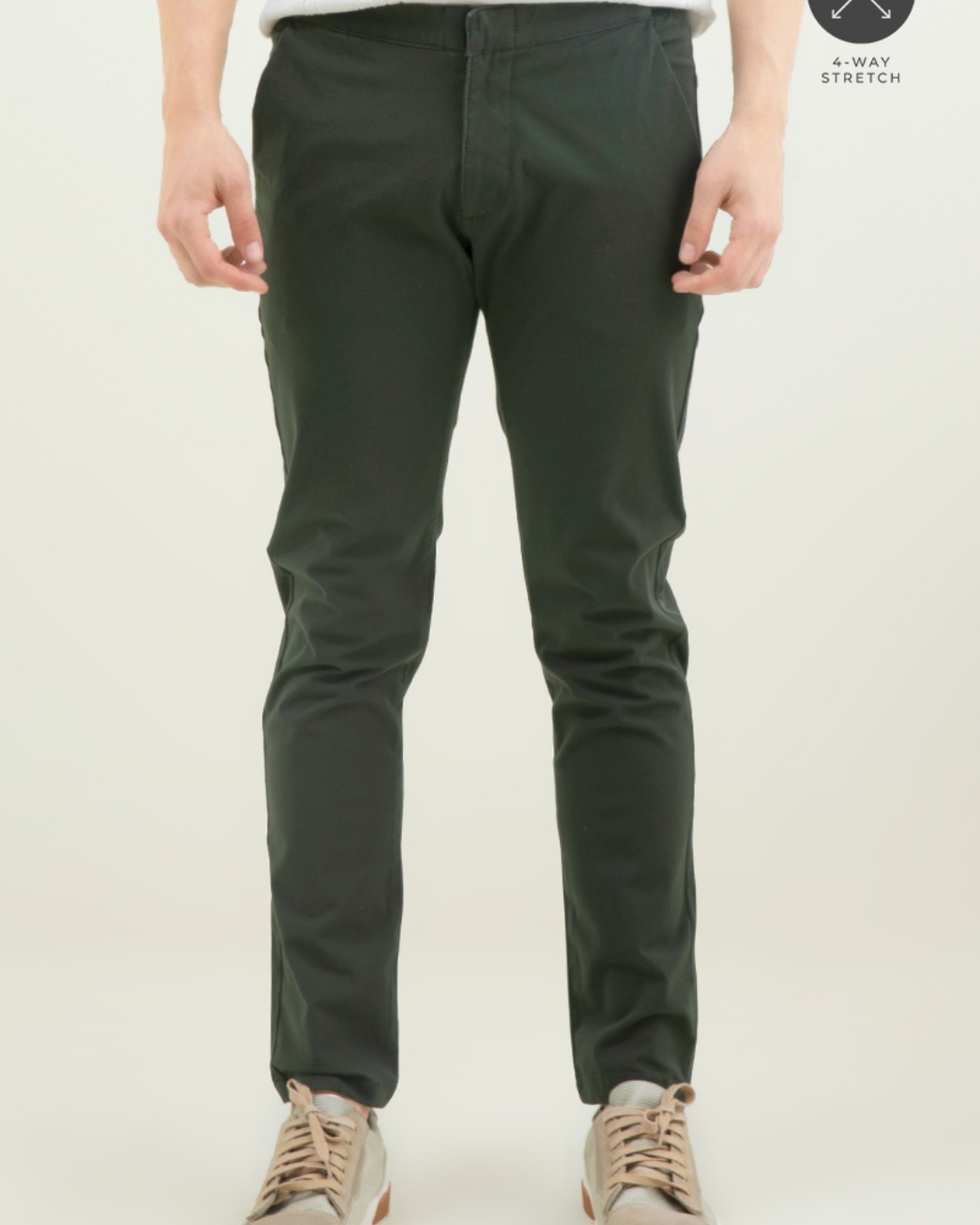 Buy Men's Green Slim Fit Chinos Online at Bewakoof