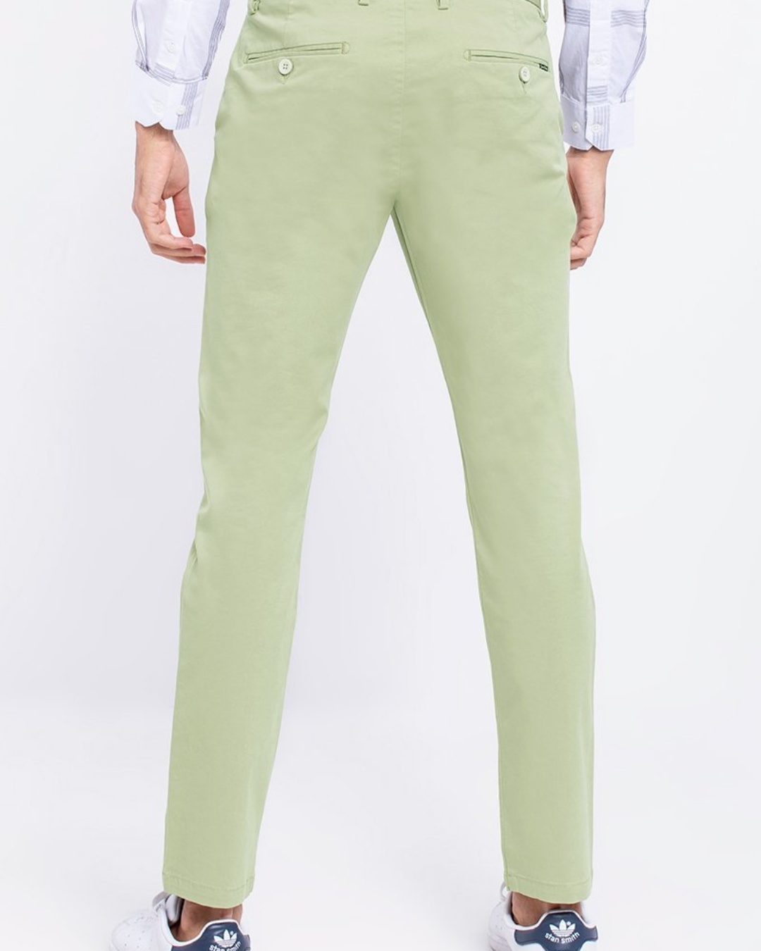 Shop Men's Green Slim Fit Chinos-Back