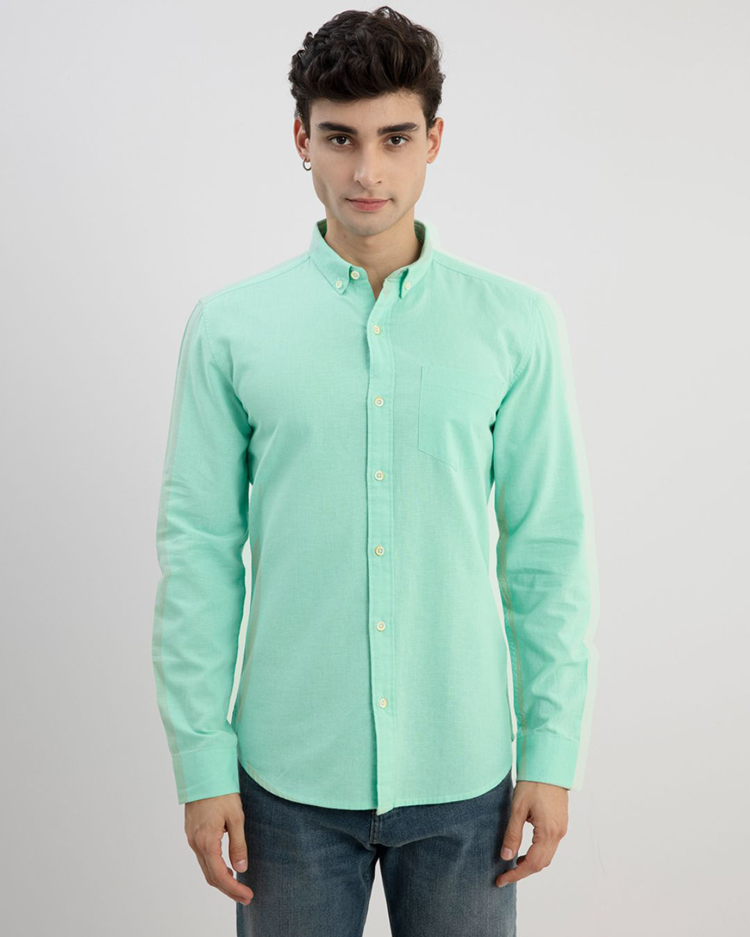 Buy Men's Green Slim Fit Shirt Online at Bewakoof