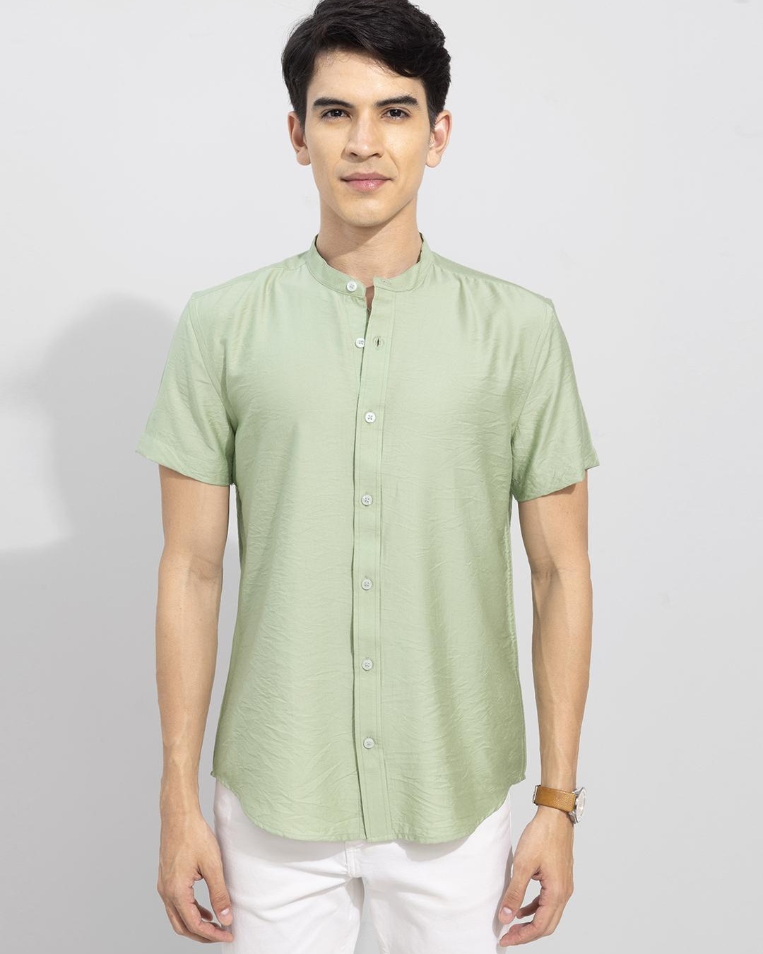 Buy Men's Green Slim Fit Shirt Online at Bewakoof