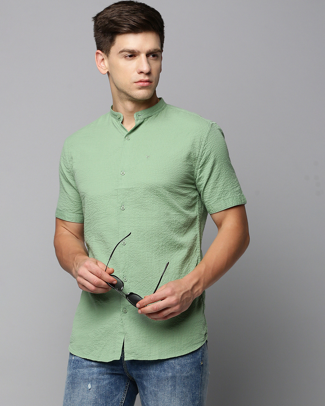 Buy Men's Green Slim Fit Shirt Online at Bewakoof