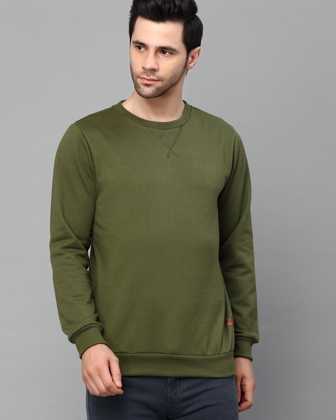 Buy Men's Green Slim Fit Sweatshirt Online at Bewakoof