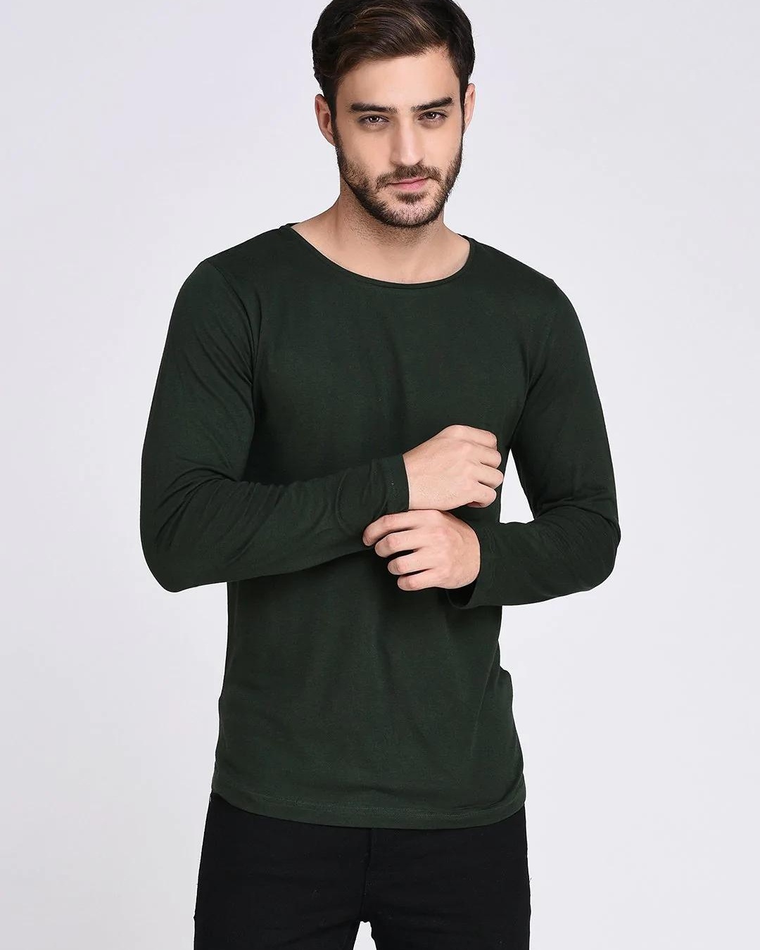 Buy Men's Green Slim Fit T-shirt Online at Bewakoof