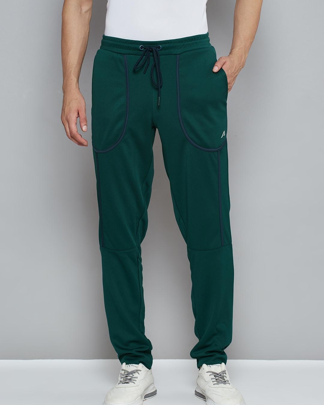 Shop Men's Green Slim Fit Track Pants-Back