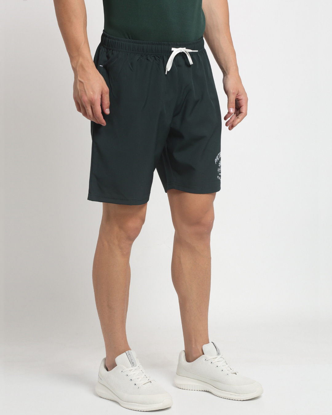 Shop Men's Green Sports Shorts-Back