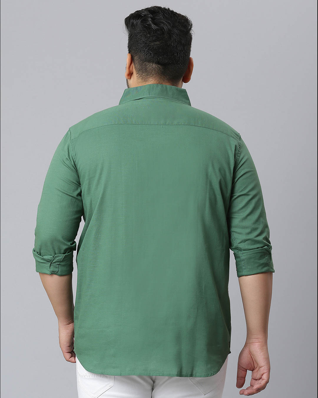 Shop Men's Green Stylish Full Sleeve Casual Shirt-Back