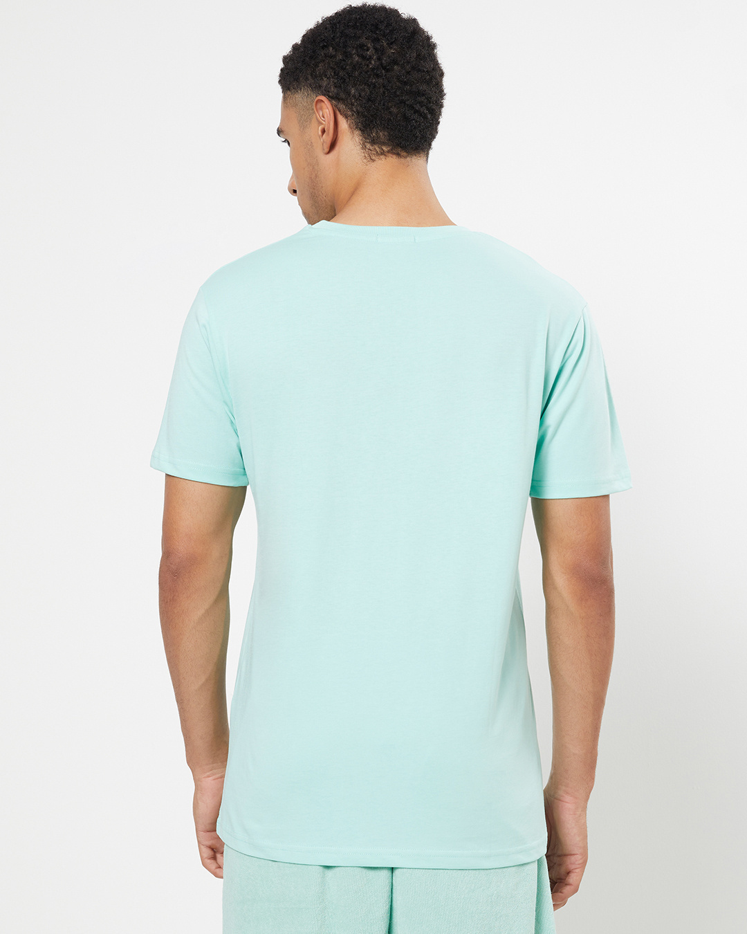 Shop Men's Green Summer Sports Typography T-shirt-Back