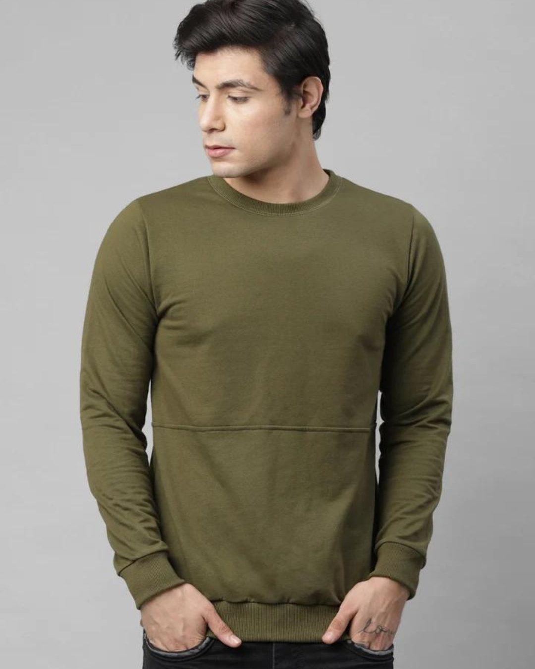 Buy Men's Green Sweatshirt Online at Bewakoof