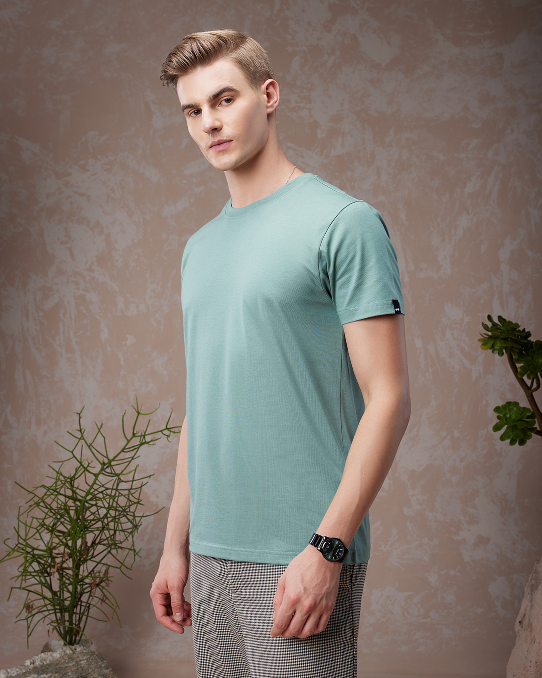 Shop Men's Green T-shirt-Back