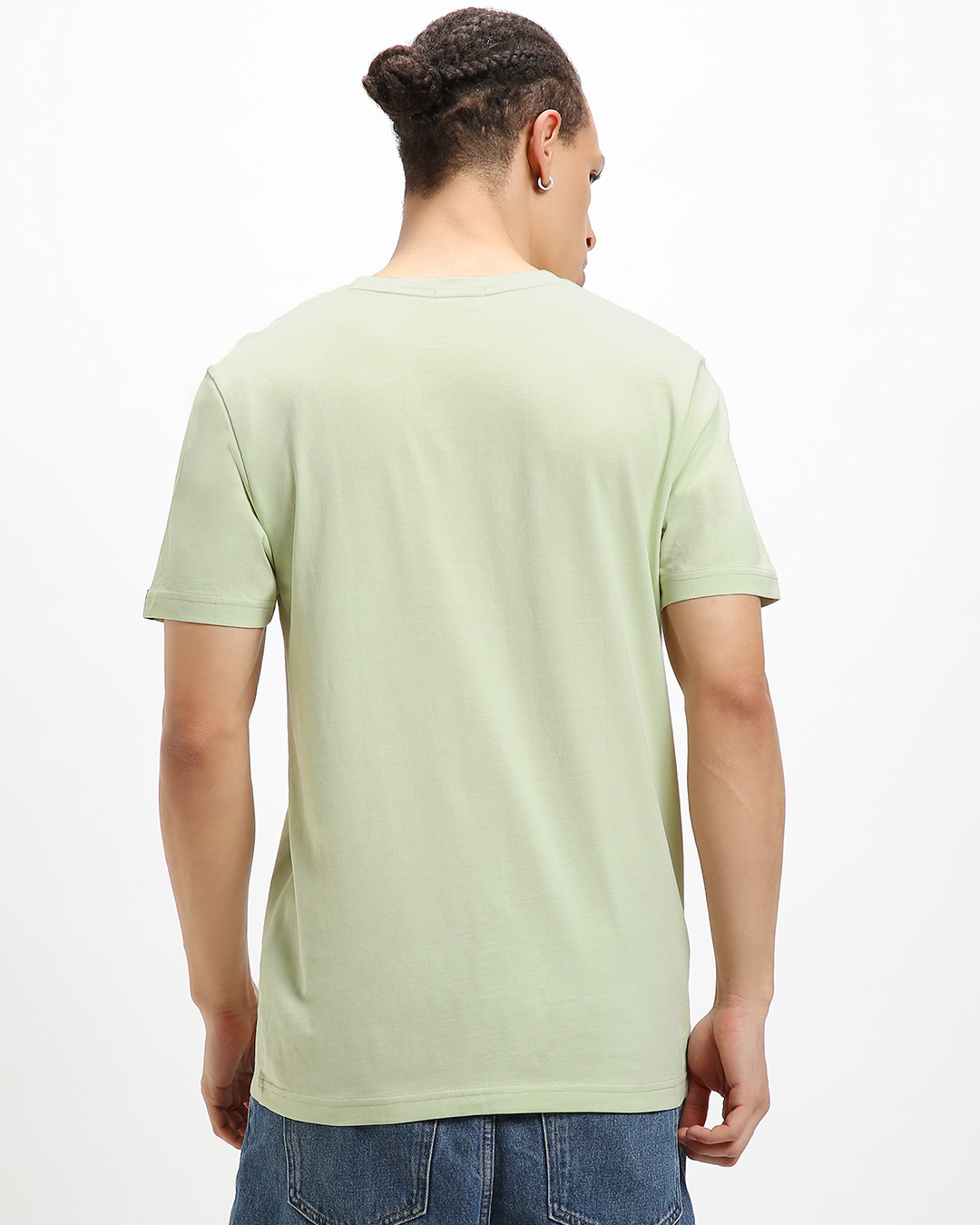 Shop Men's Green T-shirt-Back