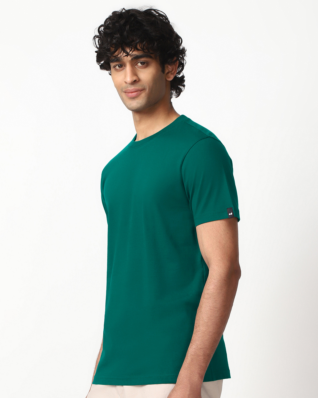Shop Men's Dark Green T-shirt-Back