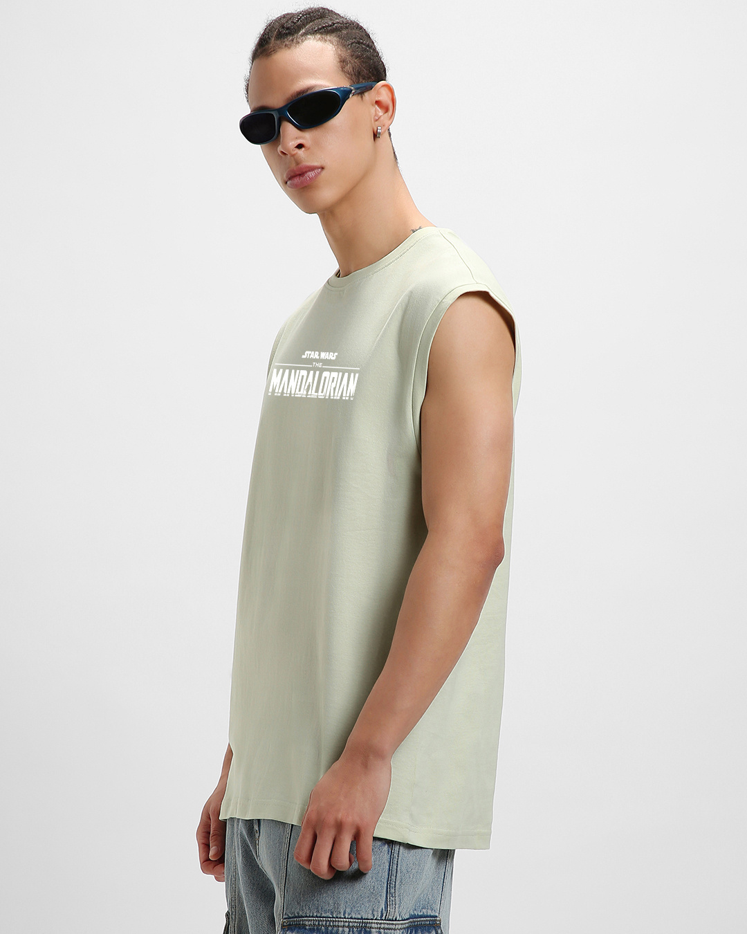 Shop Men's Green This Is The Way Graphic Printed Boxy Fit Vest-Back