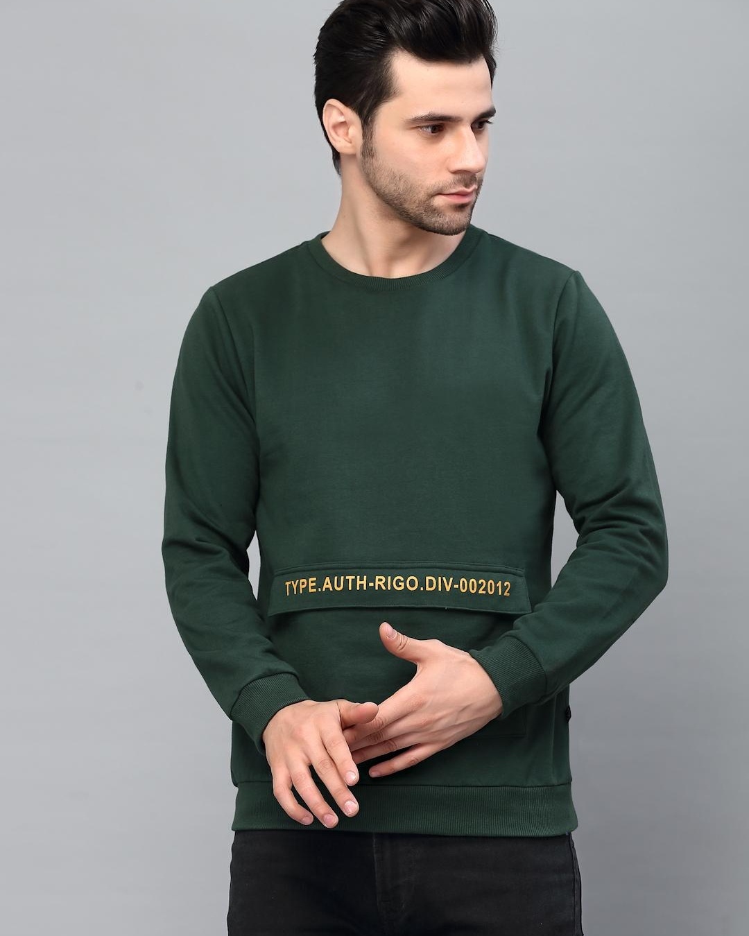 Buy Mens Green Typography Slim Fit Sweatshirt For Men Green Online At Bewakoof 6459