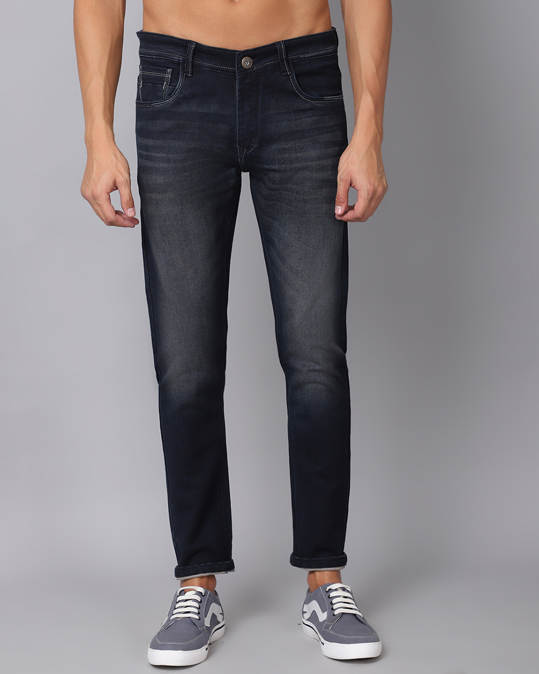 Buy Men's Green Washed Slim Fit Jeans Online at Bewakoof