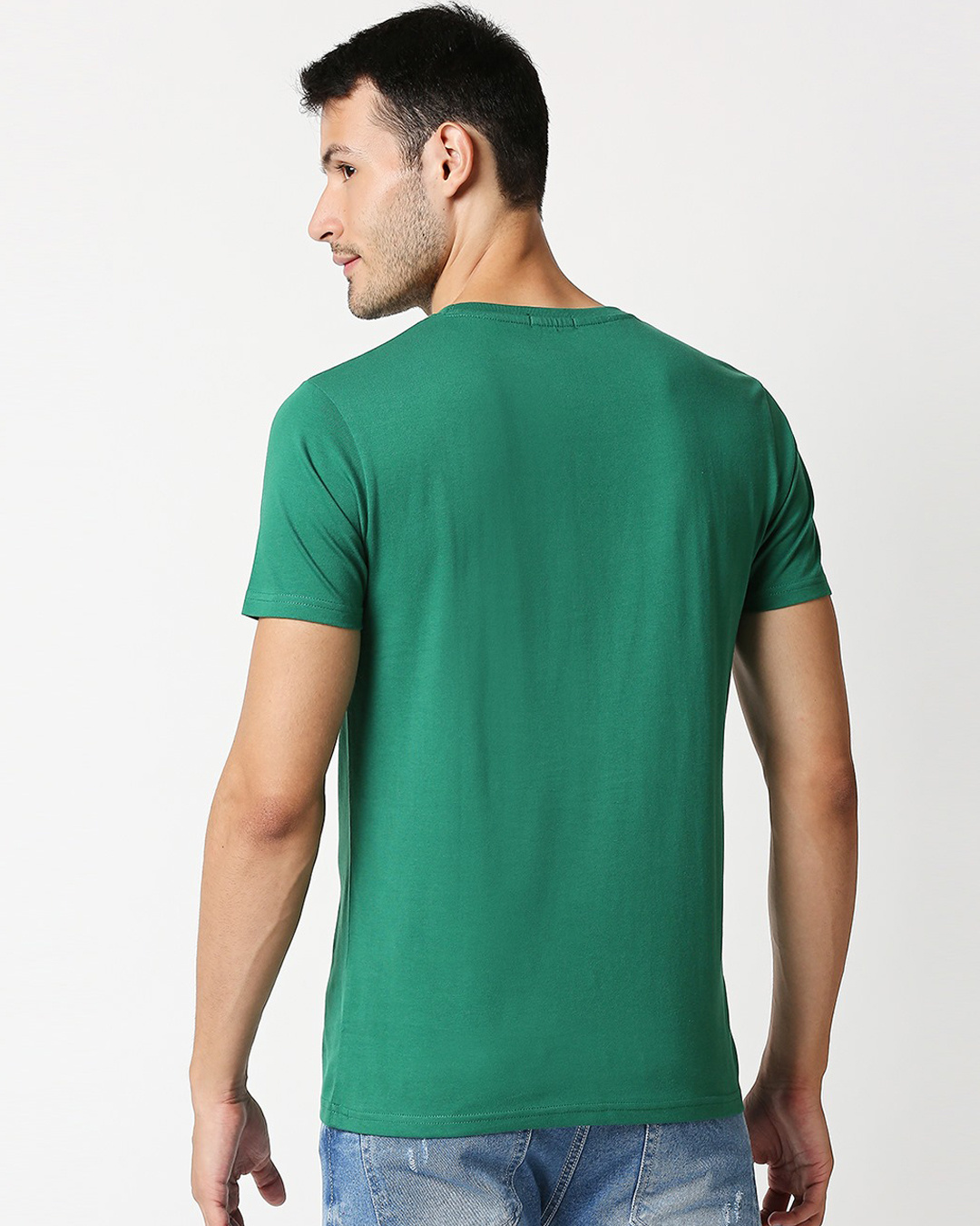 Shop Men's Green Work From Home Chill Graphic Printed T-shirt-Back